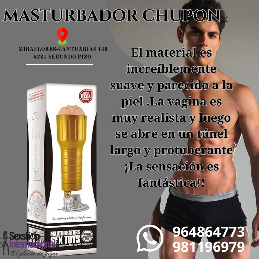 MASTURBADOR MASCULINO CHUPON-REALISTICO Y SUAVE - SEXSHOP LIMA 971890151